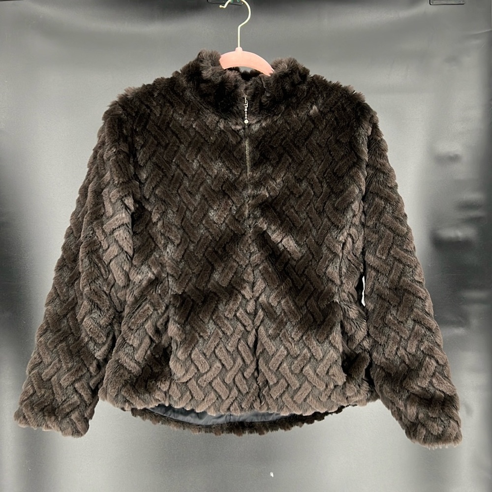 BLACK DIAMOND‎ CHOCOLATE FAUX FUR JACKET